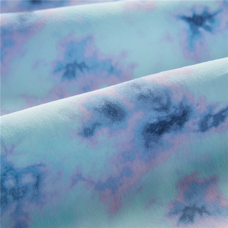 Tie-dyed crêpe 53% viscose 47% rayon geweven pastorale viscose stof