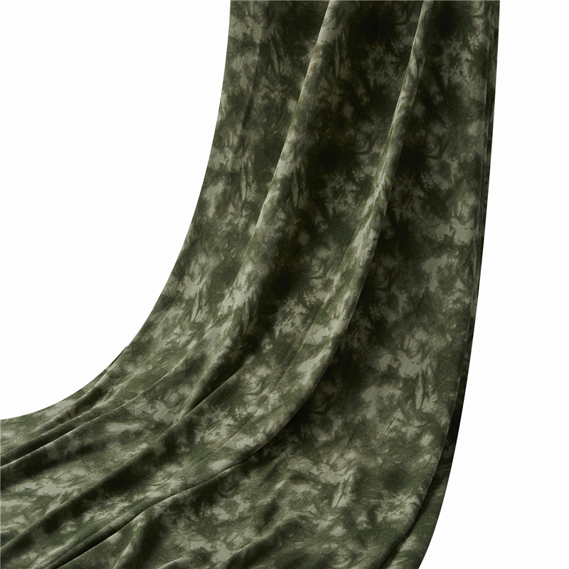 Legergroen tie-dyed 53% viscose 47% rayon crinkle pastorale viscose rayon stof